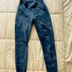 Acid wash blue Alo Yoga pants